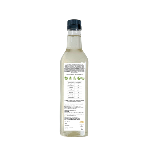 Cold-Pressed Coconut Oil - 100% Pure, Chemical-Free (1L)